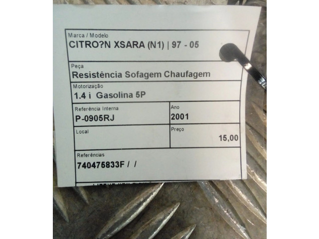 Вентилятор печки 740475833F Citroen Xsara