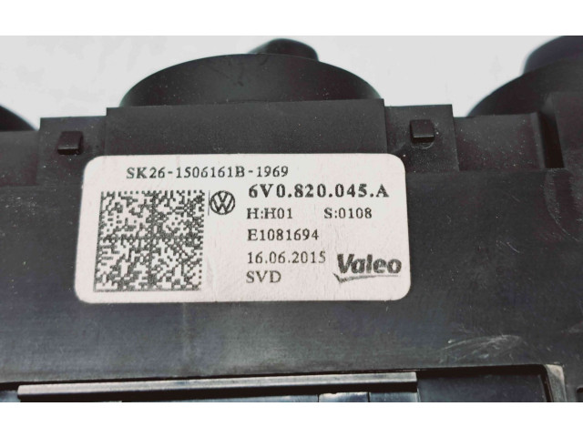 Блок управления климат-контролем 6V0820045A   Skoda Fabia Mk3 (NJ)