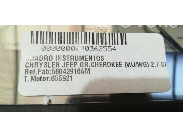 Панель приборов 56042916AM Jeep Grand Cherokee (WJ)