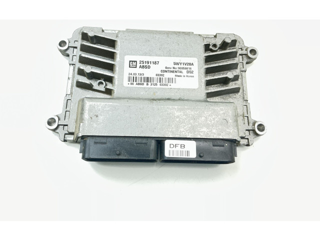 Блок управления двигателя 25191187, 25191187   Chevrolet Spark