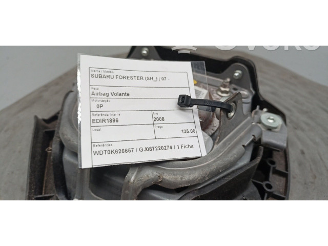 Подушка безопасности водителя WDT0K626657, 1FICHA   Subaru Forester SH