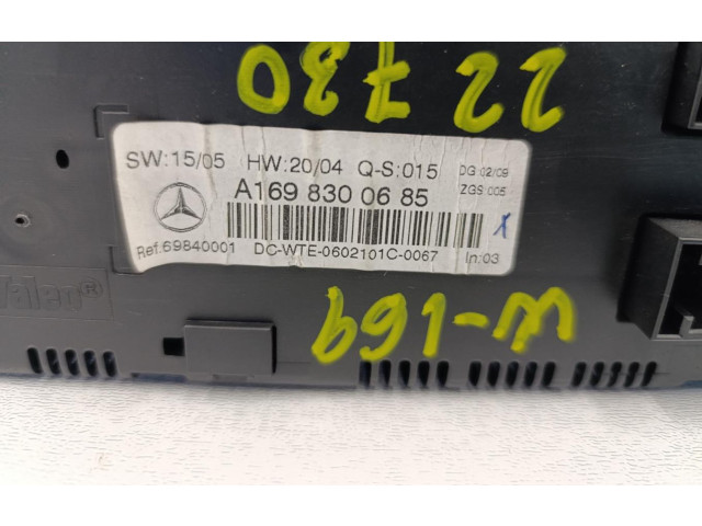 Блок управления климат-контролем A1698300685   Mercedes-Benz A W169