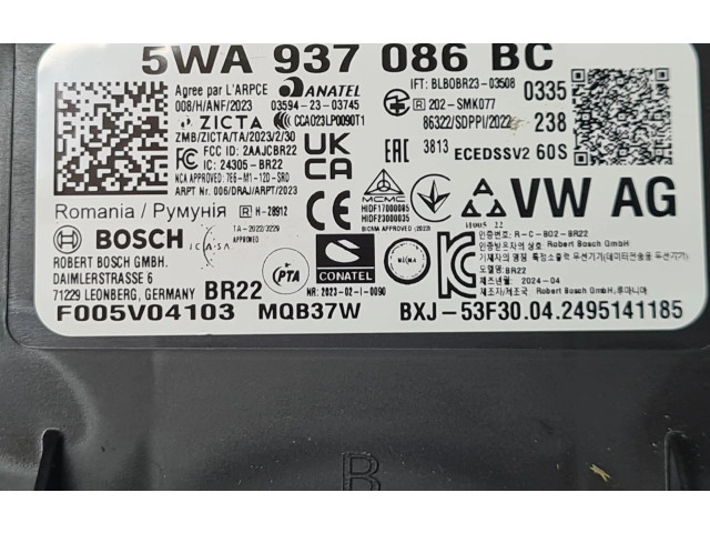 Блок комфорта 5WA937086BC, F005V04103 Volkswagen Golf VIII