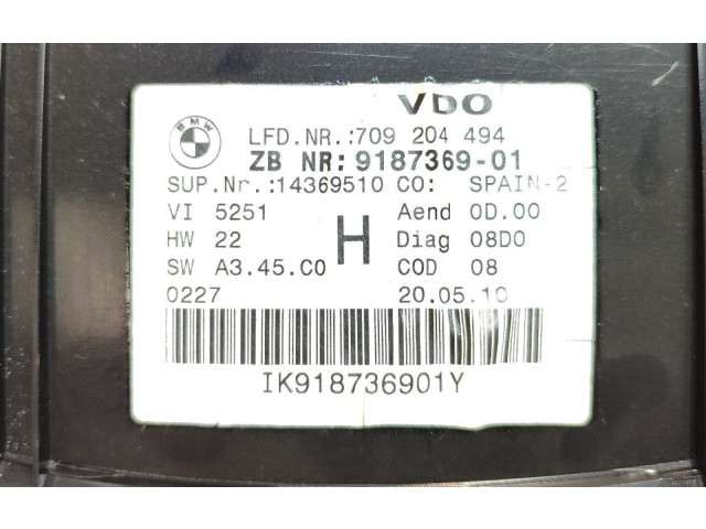 Přístrojová deska BMW X1 E84 2010 918736901, 14369510