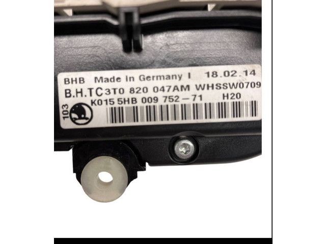 Блок управления климат-контролем 3T0820047AM, 16875961   Skoda Yeti (5L)