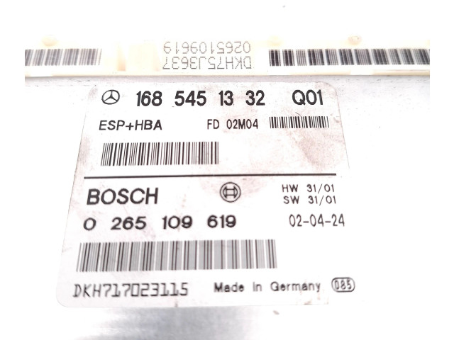 Блок управления АБС 1685451332, 0265109619   Mercedes-Benz A W168
