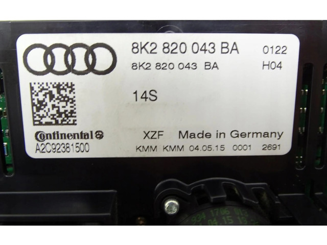 Блок управления климат-контролем 8R2035186P Audi A5 8T 8F