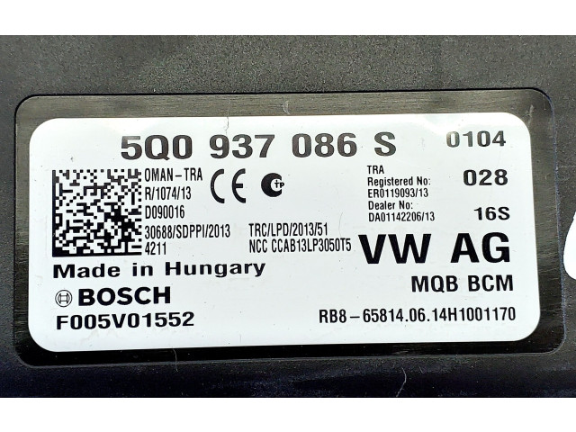 Блок комфорта 5Q0937086S Skoda Octavia Mk3 (5E)