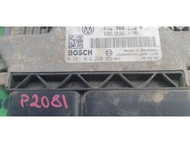 Блок управления двигателем Блок управления 0281012220, 038906016R   Volkswagen Golf Plus