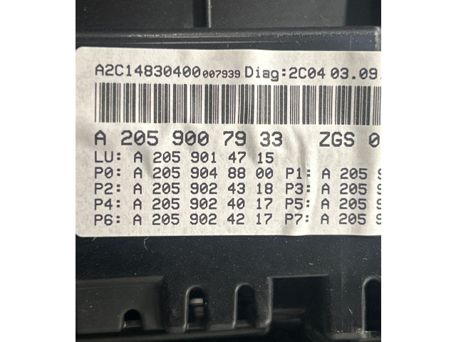 Přístrojová deska Mercedes-Benz GLC X253 C253 2017 A2059007933, A2059048800