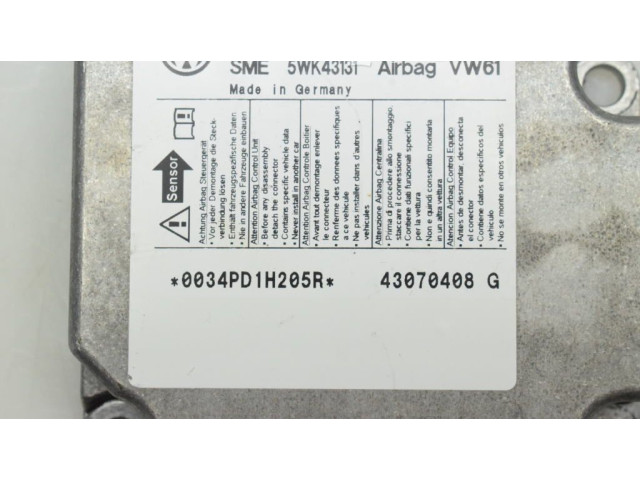 Блок подушек безопасности 1C0909605F   Skoda Fabia Mk2 (5J)