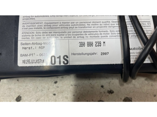 Подушка безопасности в сиденье 3B0880239M   Skoda Superb B5 (3U)