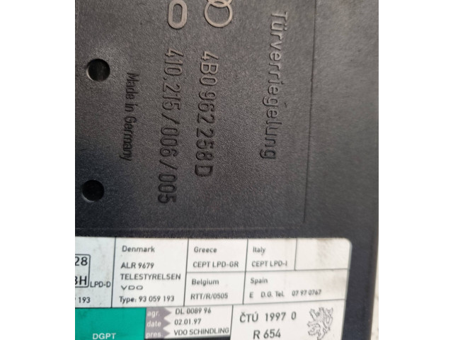 Блок комфорта 4B0962258D, 410215006005   Audi A6 S6 C5 4B   