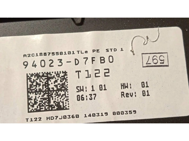 Přístrojová deska Hyundai Tucson TL 2019 94023D7FB0