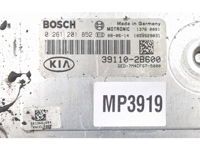 Блок управления двигателя 391102B600, 0261201852   KIA Ceed
