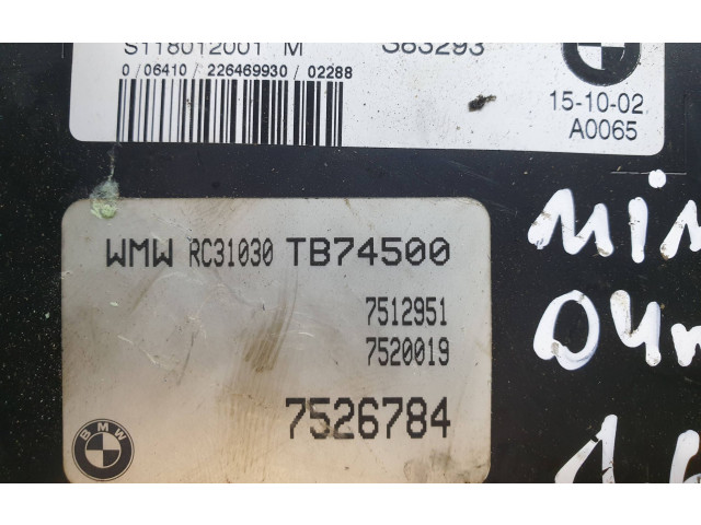 Řídící jednotka 1214752001901, 7526784 Mini One - Cooper R50 - 53 2004