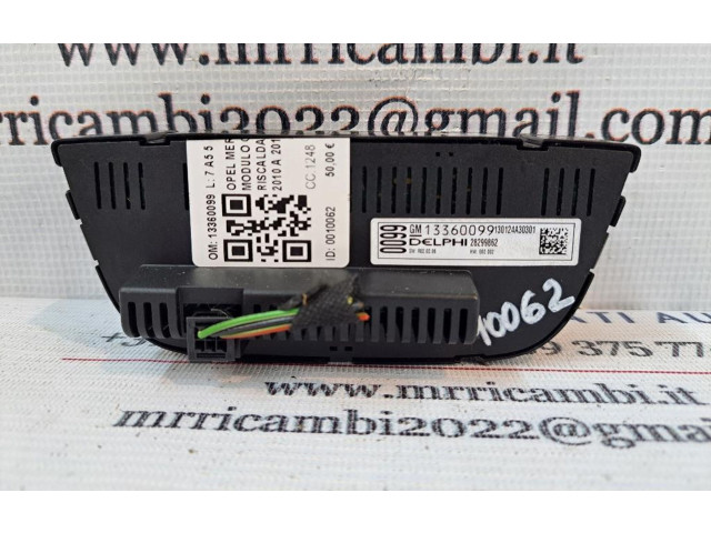 Блок управления климат-контролем 13360099, 13360099   Opel Meriva B