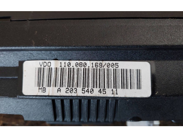 Přístrojová deska Mercedes-Benz C W203 2002 A2035404511, 110080169005