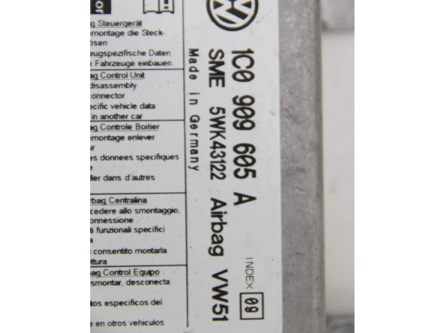 Блок подушек безопасности 1C0909605A, 1C0909605A Volkswagen Transporter - Caravelle T5