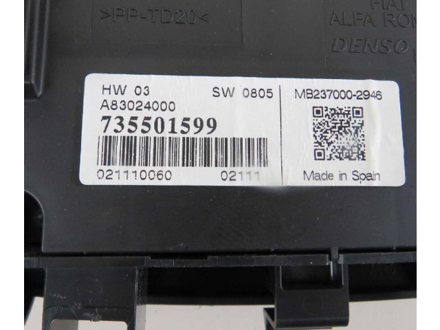 Блок управления климат-контролем 735501599   Fiat Punto Evo