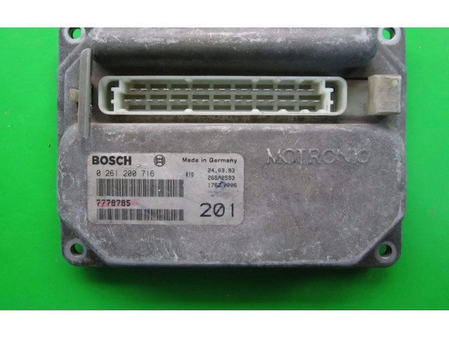 Блок управления двигателем Блок управления 7778785, 0261200716   Lancia Y 840