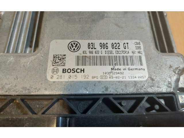 Řídící jednotka 0281015192, 03L906022GT Volkswagen Tiguan 2009
