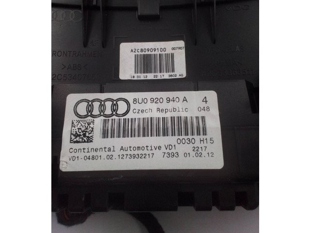Панель приборов 8U0920940A, 1273932217 Audi Q3 8U