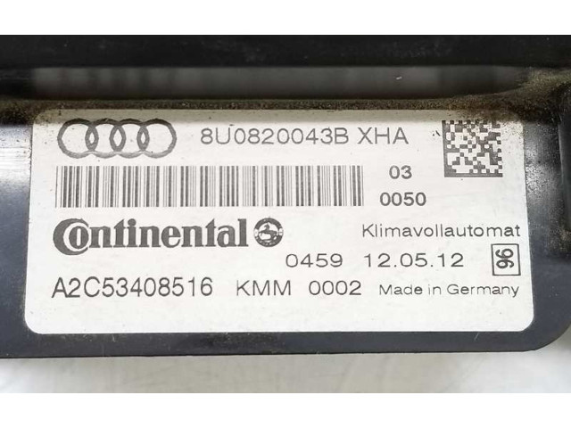 Блок управления климат-контролем 8U0820043B, 8U0820043B   Audi Q3 8U