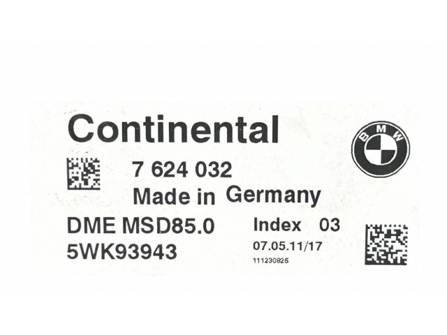 Řídící jednotka 7624032, 5WK93943 BMW 5 GT F07 2016