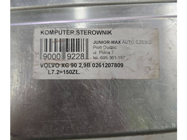 Блок управления двигателя 0261207809 Volvo XC90