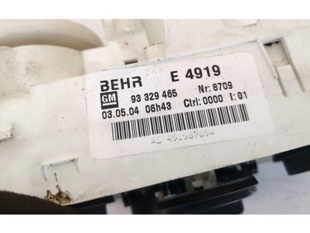 Блок управления климат-контролем 93329465, 93329465   Opel Meriva A