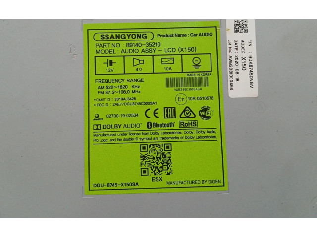 Дисплей 8914035210 SsangYong Tivoli