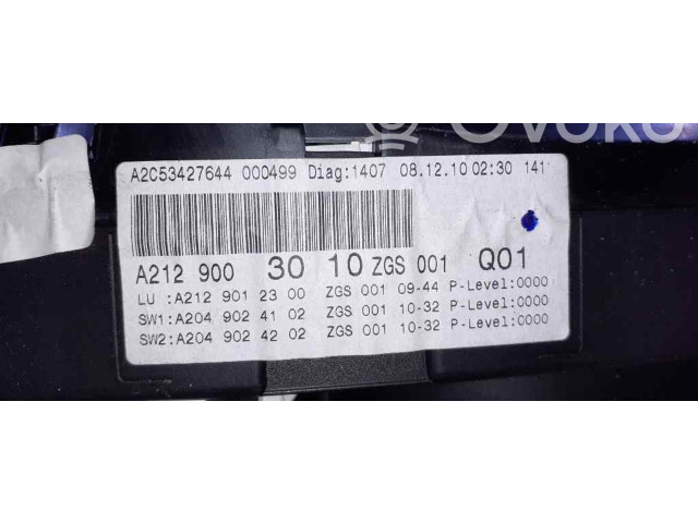 Přístrojová deska Mercedes-Benz E A207 2011 A2129003010, A2C53427644