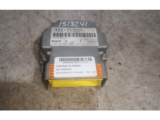 Блок подушек безопасности 8P0959655P, 0285010680 Audi A3 S3 A3 Sportback 8P