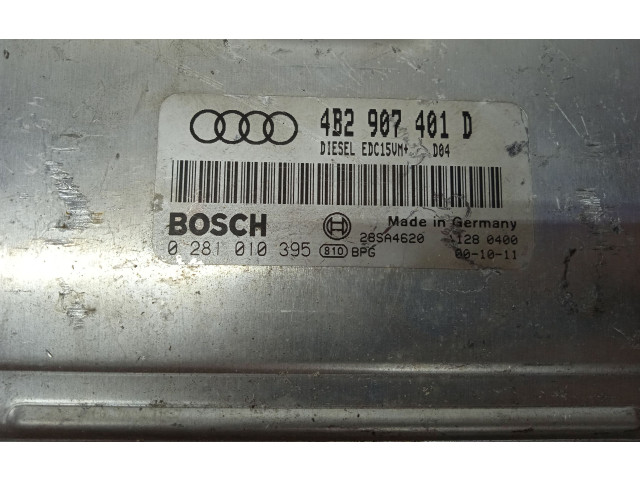 Блок управления двигателя 4B2907401D, 0281010395 Audi A6 S6 C5 4B