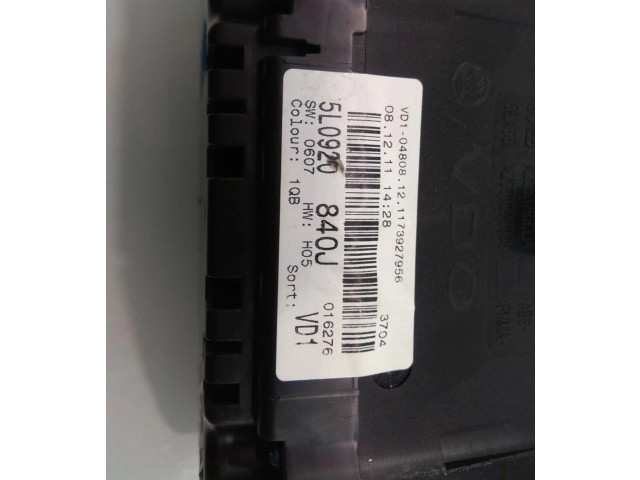 Панель приборов 5L0920840J Skoda Yeti (5L)