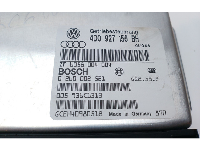 Блок управления двигателя 4D0927156BH, 0260002521   Audi A8 S8 D2 4D