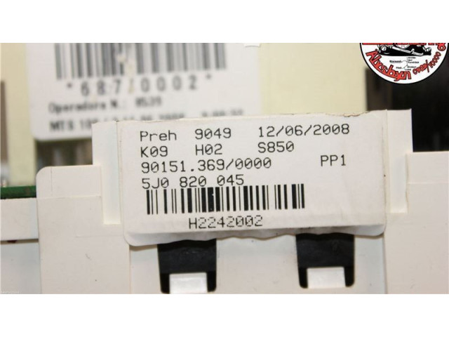 Блок управления климат-контролем 5J0820045   Skoda Fabia Mk2 (5J)