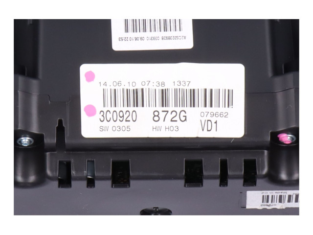 Панель приборов 3C0920872G   Volkswagen PASSAT B6       