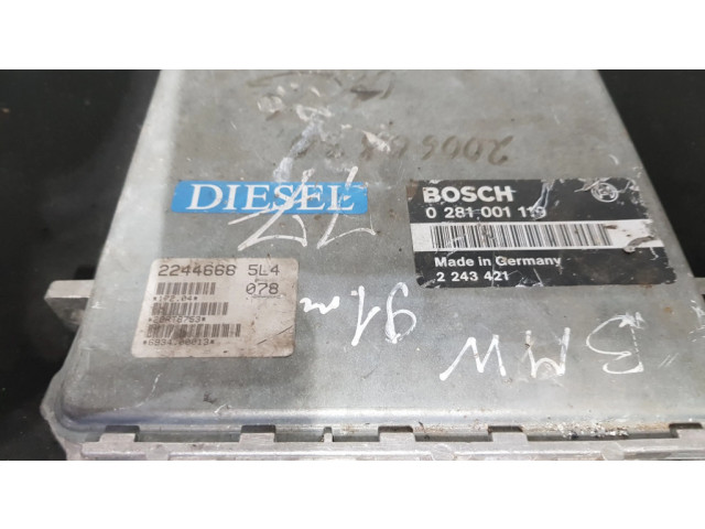 Řídící jednotka 0281001119, 2243421 BMW 3 E30 1988