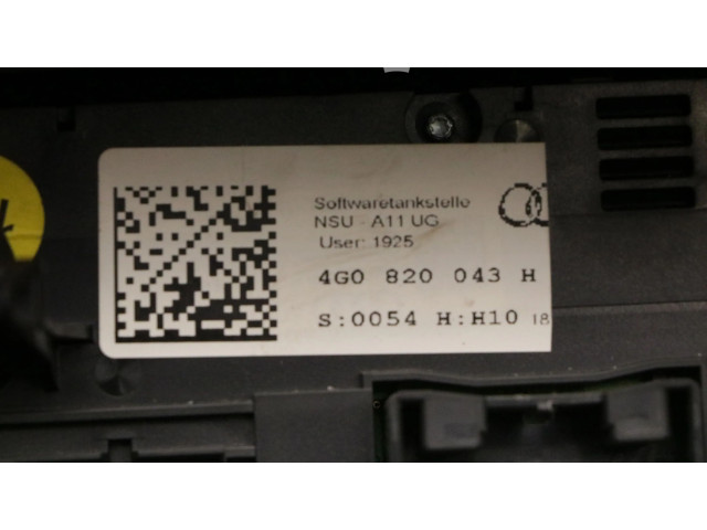 Блок управления климат-контролем 4G0820043H, 4G0820043H   Audi A7 S7 4G