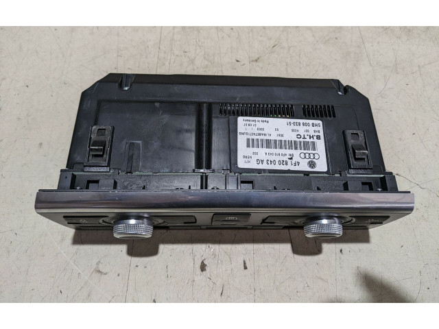 Блок управления климат-контролем 4F1820043AG   Audi A6 S6 C6 4F