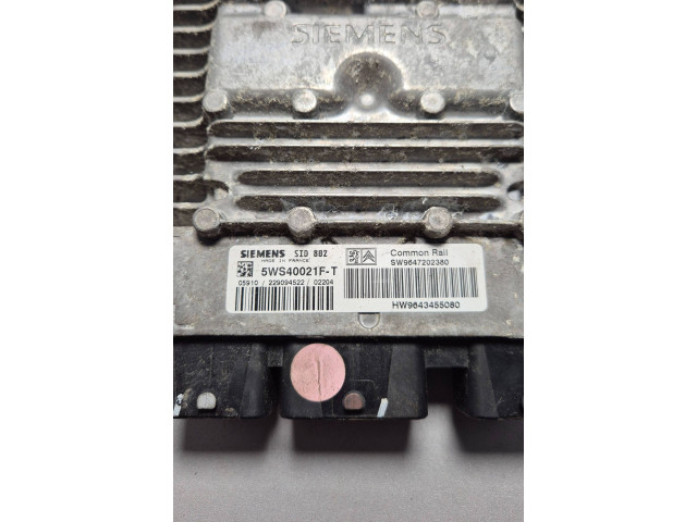 Řídící jednotka 9647202380, 5WS40021FT Citroen C3 Pluriel 2008