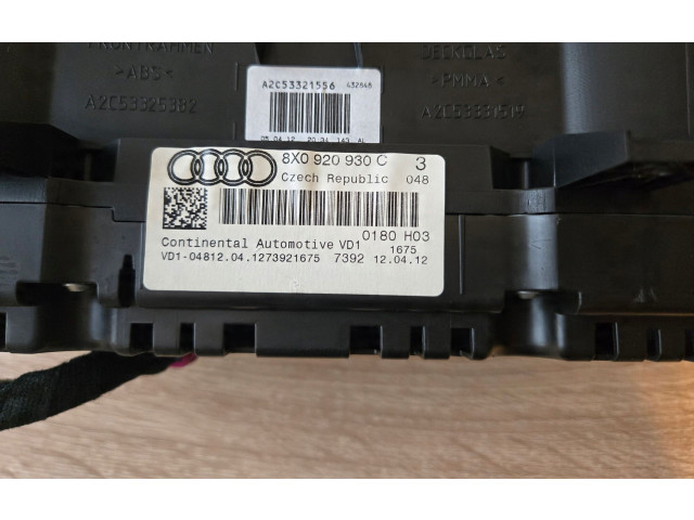 Панель приборов 8X0920930C   Audi A1       