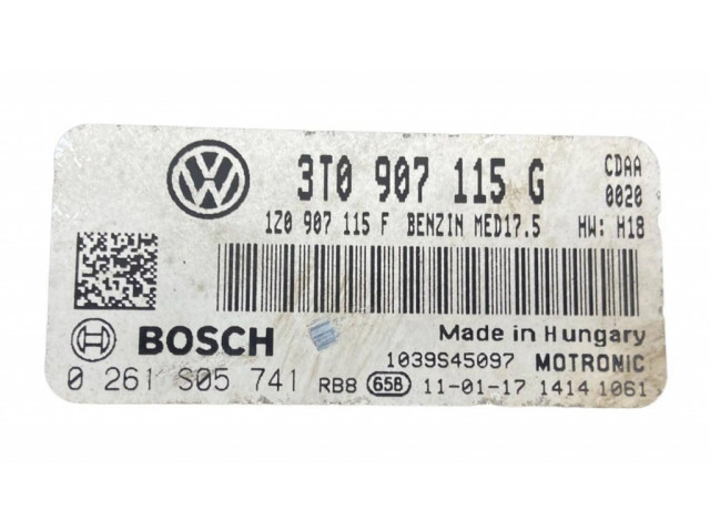 Блок управления двигателя 1Z0907115F, 3T0907115G Skoda Octavia Mk3 (5E)