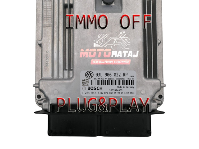Řídící jednotka 03L906022RP, 0281016156   Volkswagen Tiguan 2009