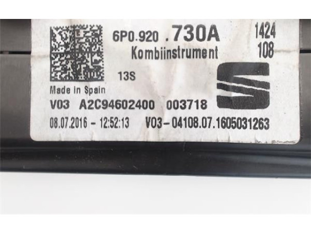 Přístrojová deska Seat Ibiza IV (6J,6P) 2015 6P0920730A