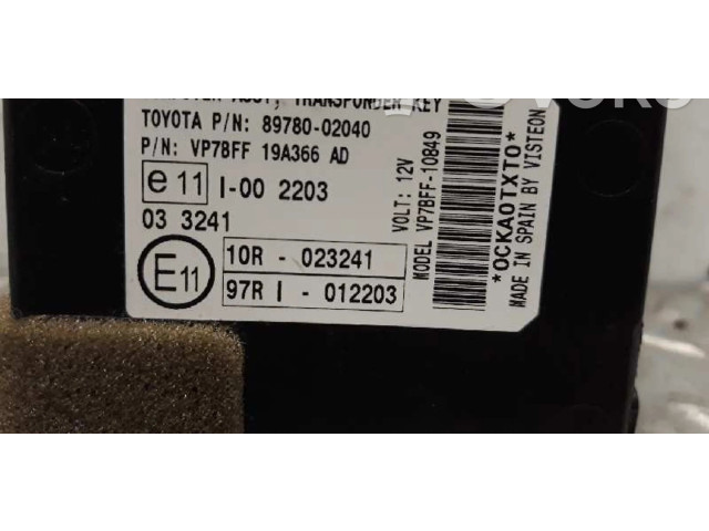 Řídící jednotka 8978002040   Toyota Auris 150 2008