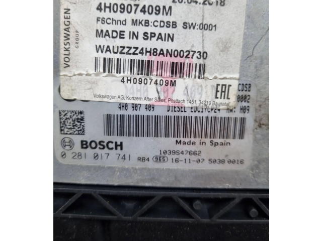 Блок управления двигателя 4H0907409M, 4H0907409 Audi A8 S8 D4 4H