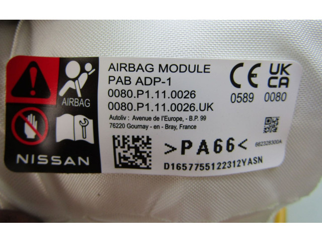 Подушка безопасности пассажира 0080P1110026, 0080P1110026UK   Nissan X-Trail T33